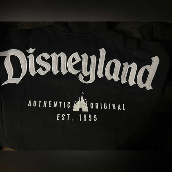 DISNEYLAND VINTAGE AUTHENTIC ORIGINAL ZIPPED BLACK HOODIE - Picture 5 of 6
